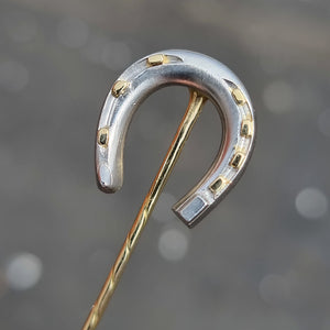 Victorian Platinum & 15ct Gold Horseshoe Tie/Stick Pin