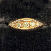 Load image into Gallery viewer, Antique 18ct Gold Diamond Five Stone Ring
