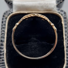 Load image into Gallery viewer, Vintage 9ct Gold Claddagh Ring from above
