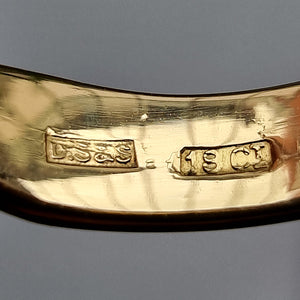 Vintage 18ct Gold Fire Opal & Diamond Statement Ring maker's mark