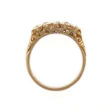 Load image into Gallery viewer, Antique 18ct Gold Five Stone Diamond Ring, 0.65ct side

