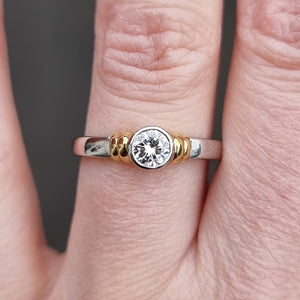 Platinum Diamond Solitaire Ring, 0.35ct modelled