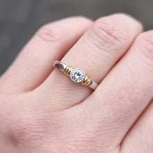 Load image into Gallery viewer, Platinum Diamond Solitaire Ring, 0.35ct modelled
