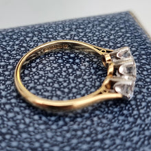 Load image into Gallery viewer, Vintage 18ct Gold Diamond Three Stone Ring, 1.00ct hallmark
