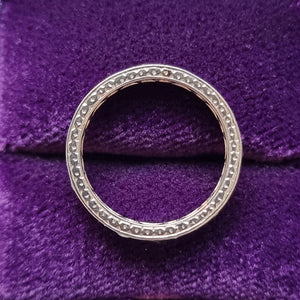 Vintage Platinum Diamond Full Eternity Ring from above