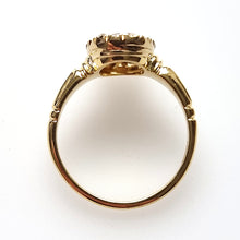 Load image into Gallery viewer, Antique 18ct Gold Oval Diamond Cluster Ring, 0.25ct top down
