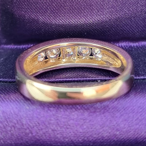 Vintage 18ct Gold Five Stone Diamond Half Eternity Ring, 0.50ct behind head