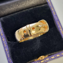 Load image into Gallery viewer, Vintage 9ct Gold Buckle Ring in box

