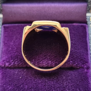Vintage 9ct Gold Lapis Lazuli Signet Ring
