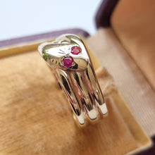 Load image into Gallery viewer, Vintage 9ct Gold Snake Ring in box
