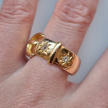 Load image into Gallery viewer, Edwardian 18ct Gold Diamond Buckle Ring
