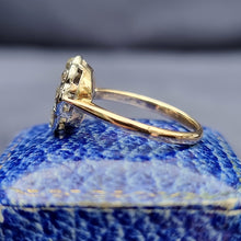 Load image into Gallery viewer, Antique 18ct Gold Old-Cut Diamond Cluster Ring, 1.00ct side view
