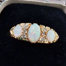 Load image into Gallery viewer, Vintage 18ct Gold Opal &amp; Diamond Ring
