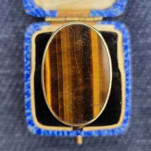 Vintage 9ct Gold Tiger's Eye Statement Ring, 14.0 grams