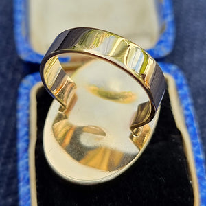 Vintage 9ct Gold Tiger's Eye Statement Ring, 14.0 grams