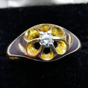 Edwardian 18ct Gold Solitaire Diamond Gypsy Ring