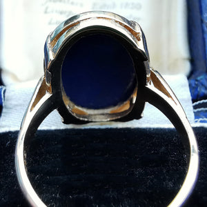 Vintage 9ct Gold Lapis Lazuli Ring