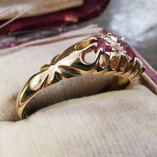 Load image into Gallery viewer, Edwardian 18ct Gold Ruby &amp; Diamond Ring
