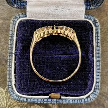 Load image into Gallery viewer, Victorian 18ct Gold Sapphire &amp; Diamond Five Stone Ring | Hallmarked Chester 1896
