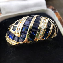 Load image into Gallery viewer, 18ct Gold Sapphire &amp; Diamond Ring
