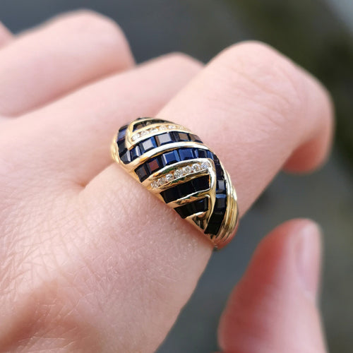 18ct Gold Sapphire & Diamond Ring
