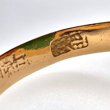 Load image into Gallery viewer, Vintage 18ct Gold Chinese Jade Ring stamp
