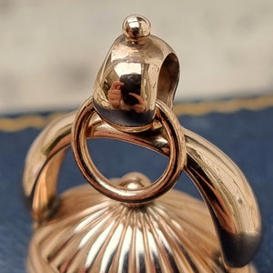 Antique 9ct Gold Carnelian Fob Seal, Initials JK top ring