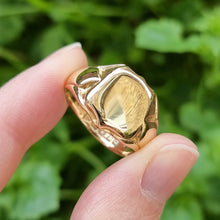 Load image into Gallery viewer, Victorian 15ct Rose Gold Signet Ring, Chester 1899 in hand
