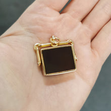 Load image into Gallery viewer, Victorian 18ct Gold Bloodstone &amp; Carnelian Swivel Fob
