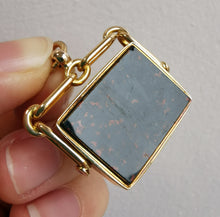 Load image into Gallery viewer, Victorian 18ct Gold Bloodstone &amp; Carnelian Swivel Fob
