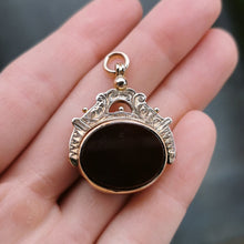 Load image into Gallery viewer, Antique 9ct Rose Gold Bloodstone &amp; Carnelian Swivel Seal
