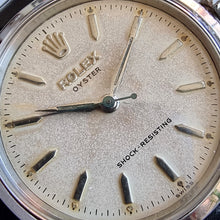 Load image into Gallery viewer, Rolex Oyster Vintage Stainless Steel Manual Wind, Circa 1954 close-up detail

