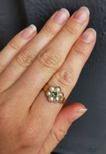 Load image into Gallery viewer, Antique 9ct Gold Emerald &amp; Pearl Mourning Ring
