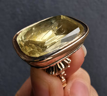 Load image into Gallery viewer, Antique 9ct Gold Citrine Fob Seal | Initials &quot;GH&quot;

