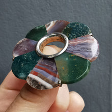 Load image into Gallery viewer, Large Antique Scottish Silver Agate Circular Brooch
