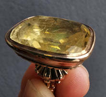 Load image into Gallery viewer, Antique 9ct Gold Citrine Fob Seal | Initials &quot;GH&quot;
