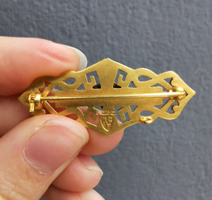 Vintage 9ct Gold RAOB Masonic Brooch