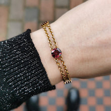 Load image into Gallery viewer, Antique 15ct Gold Almandine Garnet Bracelet
