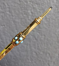 Load image into Gallery viewer, Victorian 9ct Gold Turquoise Propelling Pencil
